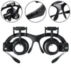 20X Loupe Double Lunettes Nouveauté Type D'éclairage Montre Réparation Bijoutier Inspecter Outil Loupe Avec Deux Lumières LED Réglables D2.0