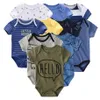 Conjuntos de roupas Bdby 10 pçs conjunto de roupas para bebês meninos algodão unissex desenhos animados menina sólida manga curta macacão estampado Ropa Bebe 0707299a