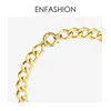 Pendant Necklaces Punk Large Strong Link Chain Choker Necklace Women Gold Color Stainless Steel Statement Men Jewelry 220427