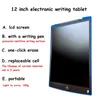 12 "LCD Writing Tablet Digital Drawing Pads de caligrafia Placa eletrônica portátil Ultra Thin com caneta 220705GX