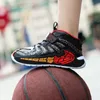 NSOH Fashion Kids Basketball Soft Shoes Waterproof Leather Boys Girls Sneakers Magic Buckle Nonslip Children Running Shoes 220805