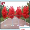 Coroas de flores decorativas Suprimentos para festas festivas Home Garden Decoração de casamento 5 pés de altura Slik Árvore de flor de cerejeira artificial Roman Drop D