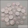 Stone 14mm rotondo naturale cabochon perle sciolte rosa pietre turchesi al quarzo faccia per ornamenti di cristalli di guarigione reiki dhseller2010 dhncl