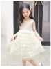 Ins Summer Princess Girl Ubrania Ubranie bez rękawów haft kwiatowy biały różowy impreza sukienki ślubne 100-140 cm