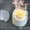 Duidelijke handgemaakte geurende kaarsen kokosnoot soja wax creatieve aromatherapie etherische oliekandel glazen kan verpakking aangepaste logo bruiloft geschenken