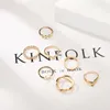 Wedding Rings Fashion 7 Pcs Set For Women Moon Cross Simplicity Style Female Trendy Index Finger Vintage Leaves Jewelry GiftWedding