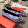 Designer Women Shoes Ari Dress Wedding Sandals Flower Strass Silk Satin Shoes Luxurious Evening Top Flat Elegant Ladies Footwear 34-40