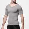 Men's Body Shapers Men Slimming Chest Binder Beer Belly Shaping Tank Tops Control Waist T Shirt Corset Seamless Sleeves UnderwearMen's