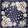 Scarves Mosoga 2022 Fashion Scarf Women Lovely Daisy Flower Printing Handkerchief Spring Summer Big Square Pashmina Silk Sation Wrap