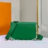 DesignerFashion Bags Toping Caffice Sudbacing тиснение кожаная цепь кросс -кубики мешки с плечами багет сумки маленькая застежка -молния.