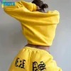 YICIYA Casual Women Fleece Tracksuits women Long Sleeve Sweatshirts And Sweatpants Suits Sexy Loose Female Two Piece Set y2k top T220729