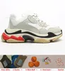 17FW Triple S Dad Shoes Casual Shoes Mens Platform Sneakers Trainer Clear Bubble Bottom Black Red Old Morfar nya män Kvinnor Chaussures med ruta 36-45