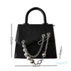 Маленькая мешка с лопастью Cool Girl Pin Chain Messenger Bag Punk Hot Girl Black Mini Mini Midag Women Women Beadling Bag кошельки