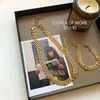 Chains Brass With 18K Gold Pave Chunky Statement Neckalce Japan Korean Style Party Designer T Show Runway Gown Jewelry Rare INSChains