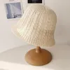 Basker japanska nischdesigner hink hatt kvinnors tunna ihåliga andningsfiskare sommarresor sol virkning hatberets oliv22