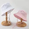 Kids Bucket Hat Spring Summer Solid Color Baby Outdoor Beach Children Panama Caps fishemen s For Boy Girl 220513