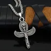 Olho religioso de Horus Anhur ankh colar pingentes de ouro Religião egípcia Agypt Wings Angel Goddess Patron Saint Charm Jewellery 7qia