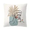 Pillow Case Creative Abstract Art Cushion Cover 45 45 Western Mythology Fern Face Square Pillow Case Home Decoration Throw Pillowcases 220714