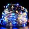 Strängar 5/10m LED -stränglampor Garland Street Fairy Lamps Christmas Outdoor Remote For Patio Garden Home Tree Wedding Decorationled