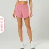 Lulus track 5 polegadas shorts soltos respirável de secagem rápida fiess calças de yoga femininas saia versátil casual ginásio leggings roupa interior esportiva