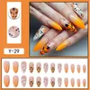 False Nails 24st/Box Fake Drop Shape Press Nail Star Moon Romantic Long French With Jelly Lim Lovely Patten Faux Prud22