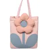 Evening Bags Summer Women Shoulder Female Large Capacity Handbags Lady Cute Flower Purse Luxury Designer Colorful Block Canvas BagEvening