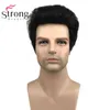 Strongbeauty Black Short Men's Perücken synthetische volle Perücke für Männer H220512