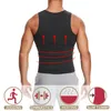 Neoprene Sauna Sweat Suit for Men Zipper Waist Trainer Girdle Slimming Body Shaper with Two Belts Firm Control Tummy Shapewear