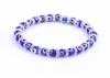20 -stcs/lot mode blauw geluk Turkse kwade eye charme strengen armbanden glazen kristallen kralen armband voor vrouwelijke meisjes elastische handgemaakte sieraden