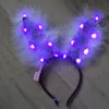 Feesthoofdbandhoeden Pluche LED Glanzende konijnenoorhoofdband Haarhoepel Festivaldecoratie Mooie oplichtende feesthoofdbandaccessoires