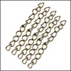 Chains Jewelry Findings Components 100Pcs/Pack 50Xm Gold Sier Color Metal Bk Tail Extended Extension Chain For Bracelets Necklace Diy Maki