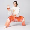 Ropa étnica Tai chi uniforme artes marciales ropa bordado de bordado traje de rendimiento chino traje de ropa deportiva de la mañana