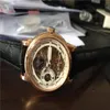 جديد عالي الجودة من أعلى الذكور الساعات غير القابل للصدأ ميكانيكية حزام جلدي على wristwatch 0028315S