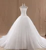 Broderie plus taille de robe de mariée appliques avec cou fique robe de mariée en ligne A-line CORSET TROUPE EN FULL SWEET