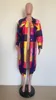Kurtki damskie Casaul Kobiet długi płaszcz kolorowy z kurtką kieszonkową streetwearu zimowe ubrania dla strojów