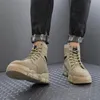 Boots High Top Sneakers Snicker Safety Shoes Not Casual Leather Tactical 2022 Work Man Surf Tennis Blue Fashion