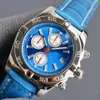 Mens Watch Multifunctional Quartz Movement Watches 43mm Sappire Business Classic Wristwatches Montre De Luxe