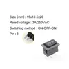 Switch Pin10X15mm KCD11Mini SPST 2/3 Position Snap-in Boat Rocker Power Switches ON-ON/ON-OFF-ON 3A/250V Push Button SwitchSwitch