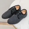 Sneakers koronkowe buty dla chłopców czarne mokka aksamit