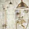 O chuveiro de banheiro conjunto de bronças antigas de bronze misturador de torneira bico de bico de mão krs144bathroom