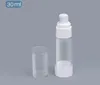 AS 15ml 30ml 50ml空の空気のないボトルローションクリームポンププラスチック容器ワークムスプレー化粧品ボトルディスペンサー旅行用