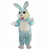 Halloween Blue Blue Rabbit Mascot Traje de alta qualidade Caracteres de desenhos animados Suites unissex adultos roupas de natal vestido de fantasia de carnaval