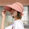 Szerokie brzegowe czapki na zewnątrz kobiety duże słońce z wyjmowaną górną letnią swobodną czapką Kobieta na plażę Ochrona jazdy jazdy Chur22 Chur22