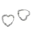 Hoop Huggie Fashion Hiphop Love Heart Earring For Women Girls Party Wedding Koreaanse trendy sieraden EH805HOOP KIRS22