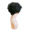 Peluca de corte pixie, pelucas de cabello humano de rizo corto para mujeres negras, máquina completa, peluca afro rizada sin cola