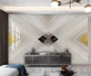 Marmeren 3D-behang Muurschildering Woonkamer Slaapkamer Sofa TV Achtergrond High-end Materiaal HD Patroon Afdrukken Effect Wall Papers Home Decor