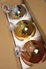 Luminárias de pingentes de bola dourada eletroplatada moderna