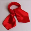 Wzcx 60 60cm bufanda de seda de Color sólido para mujer primavera otoño moda bufandas cuadradas simples para mujer