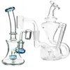 blue black hookahs glass beaker bong inline perc pipe