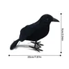 Party Decoration Halloween Simulation Black Crow Animal Model Feather Fake Bird Raven Horror Props Scary For DIY Decor